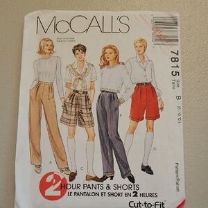 McCall's Women's Two-Hour Pants & Shorts Pattern - Beige/Red/Gray